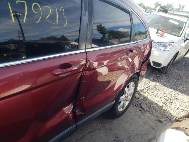 5J6RE48758L019293 - 2008 HONDA CR-V EXL MAROON photo 9