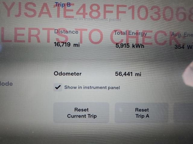 5YJSA1E48FF103068 - 2015 TESLA MODEL S Սև լուսանկար 8