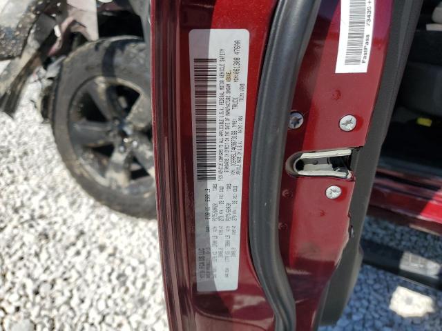 1C6RR6LT4KS673166 - 2019 RAM 1500 CLASS MAROON photo 10