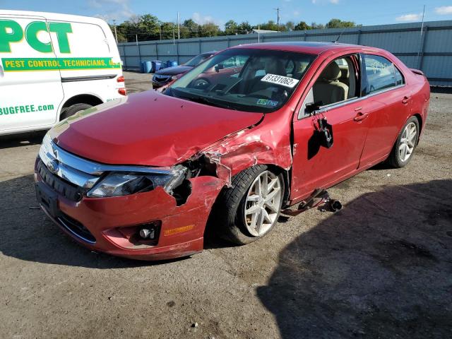 3FAHP0JG0AR223981 - 2010 FORD FUSION SEL RED photo 2