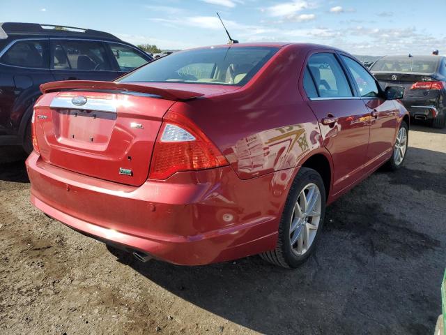 3FAHP0JG0AR223981 - 2010 FORD FUSION SEL RED photo 4
