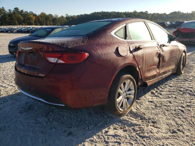 1C3CCCAB8GN133810 - 2016 CHRYSLER 200 LIMITE MAROON photo 4