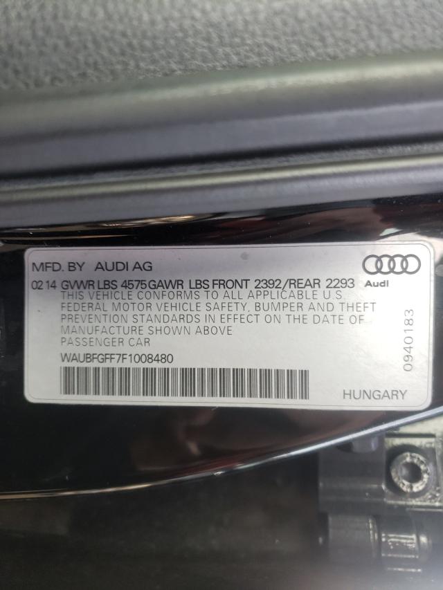 WAUBFGFF7F1008480 - 2015 AUDI A3 BLACK photo 10