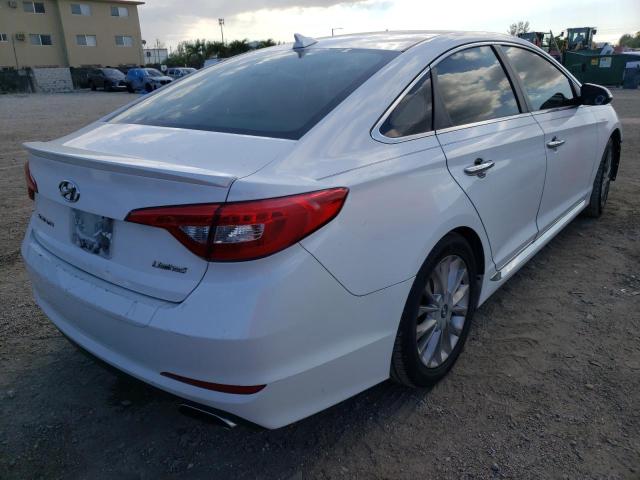 5NPE34AF0FH232276 - 2015 HYUNDAI SONATA SPO WHITE photo 4