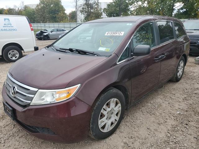 5FNRL5H23DB028416 - 2013 HONDA ODYSSEY LX MAROON photo 2