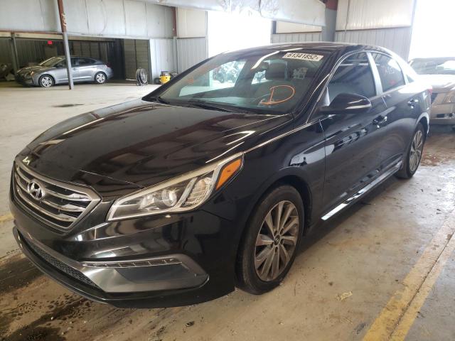 5NPE34AF7HH577825 - 2017 HYUNDAI SONATA SPO BLACK photo 2