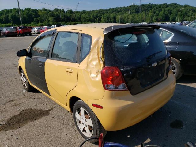 KL1TD66647B770532 - 2007 CHEVROLET AVEO BASE YELLOW photo 3