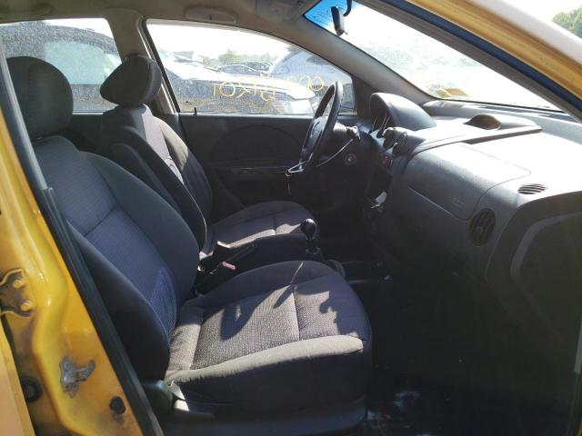 KL1TD66647B770532 - 2007 CHEVROLET AVEO BASE YELLOW photo 5