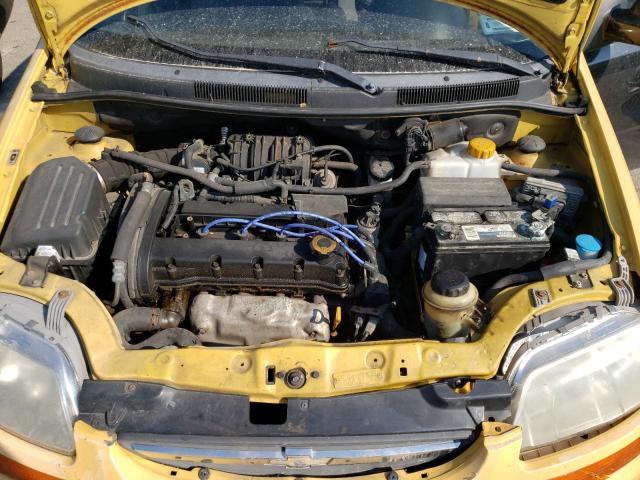 KL1TD66647B770532 - 2007 CHEVROLET AVEO BASE YELLOW photo 7