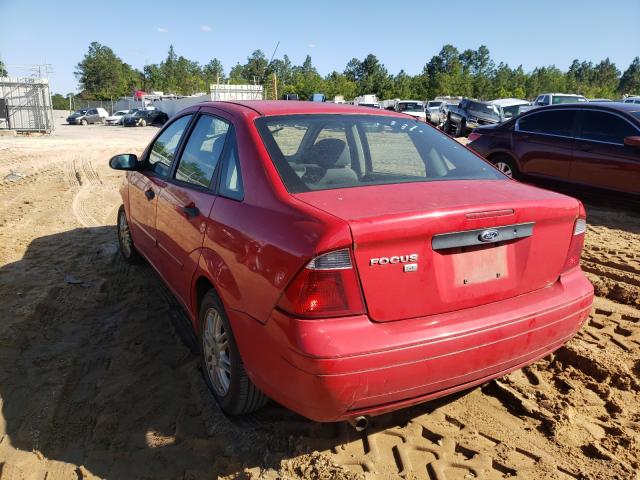 1FAFP34N57W270576 - 2007 FORD FOCUS ZX4 RED photo 3