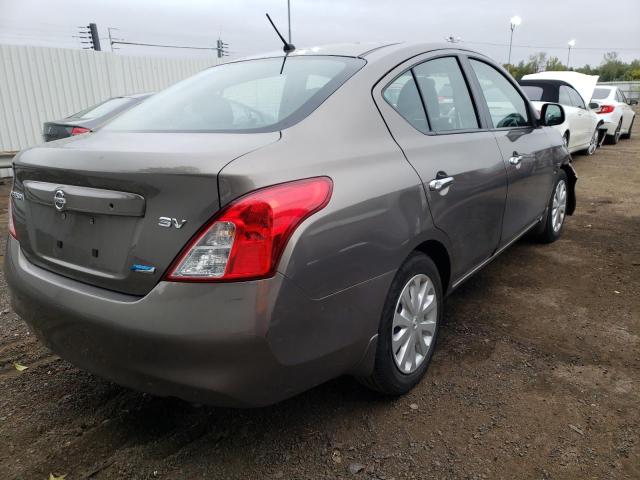 3N1CN7AP6CL848137 - 2012 NISSAN VERSA S GRAY photo 4