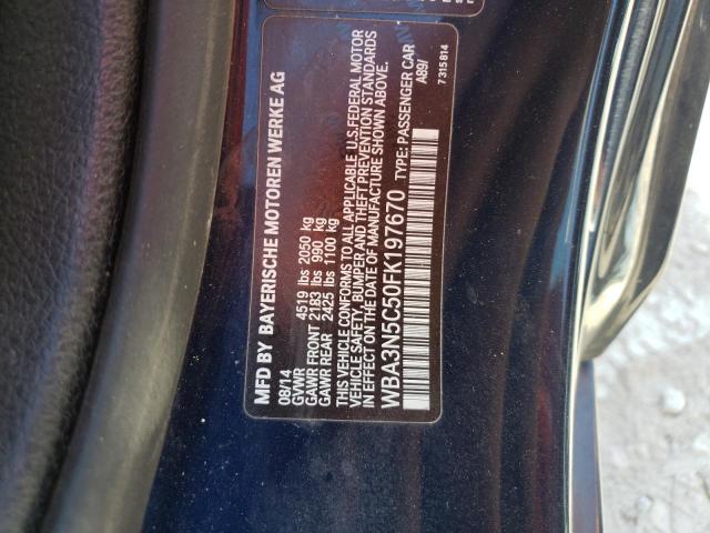 WBA3N5C50FK197670 - 2015 BMW 428I BLACK photo 10