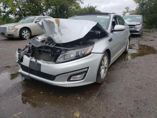 5XXGN4A74FG514878 - 2015 KIA OPTIMA EX GRAY photo 2