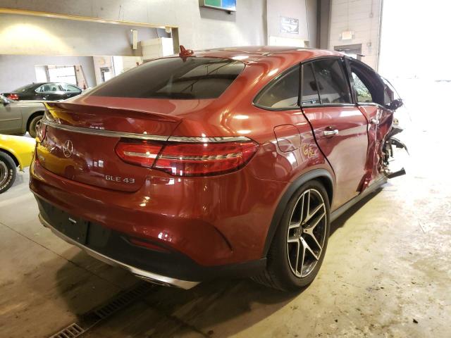 4JGED6EB3HA058239 - 2017 MERCEDES-BENZ GLE COUPE RED photo 4