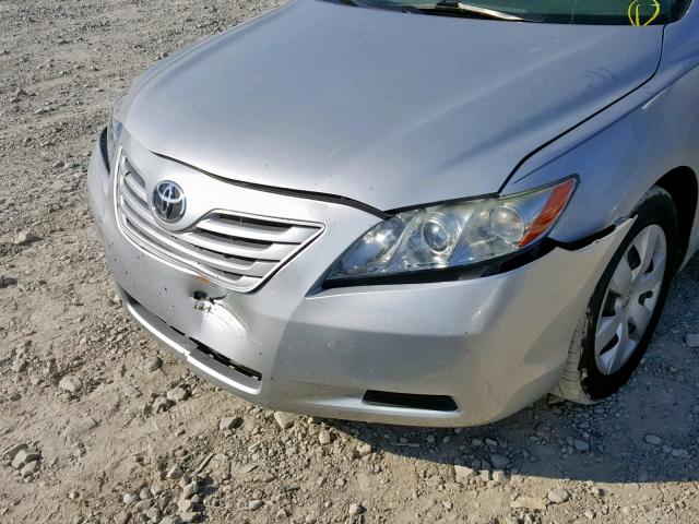 4T1BE46K07U180377 - 2007 TOYOTA CAMRY CE SILVER photo 9