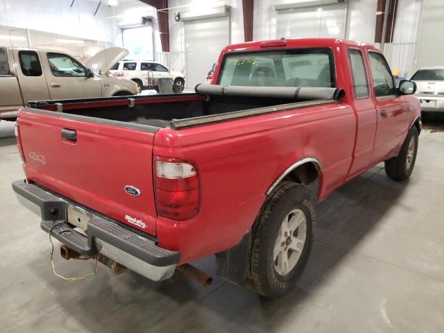 1FTYR15EX3PB80876 - 2003 FORD RANGER SUP RED photo 4