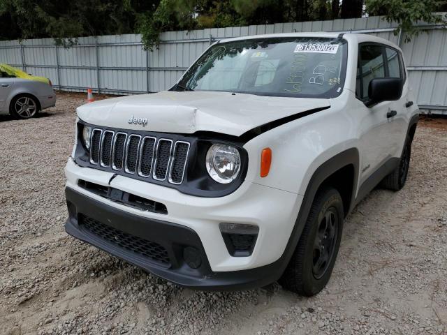 ZACNJBAB6LPL43390 - 2020 JEEP RENEGADE S WHITE photo 2