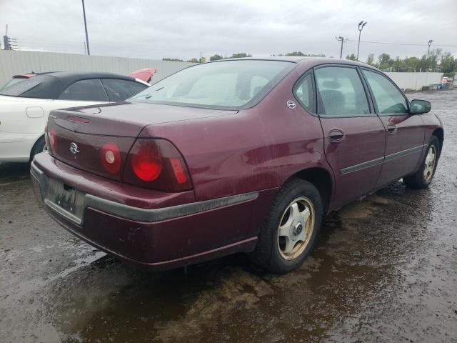 2G1WF52E639311952 - 2003 CHEVROLET IMPALA BURGUNDY photo 4