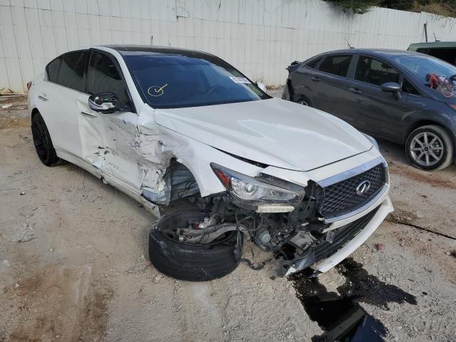 JN1EV7AP7JM359743 - 2018 INFINITI Q50 LUXE WHITE photo 1