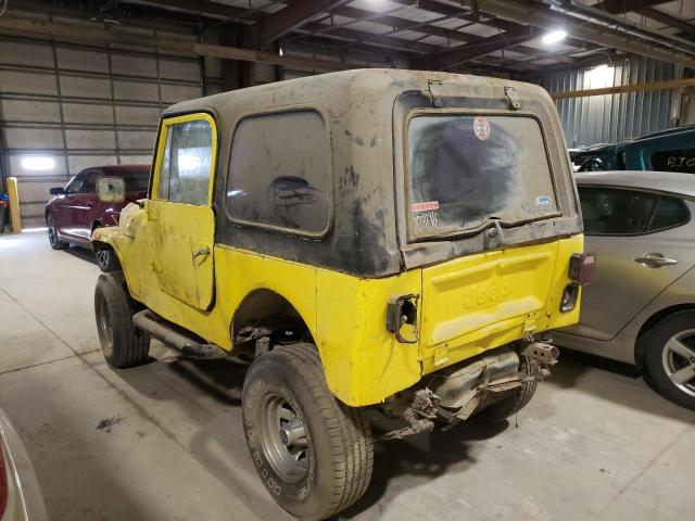 J9F93AH832272 - 1979 JEEP CJ YELLOW photo 3