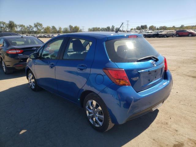 VNKKTUD32FA033149 - 2015 TOYOTA YARIS BLUE photo 3