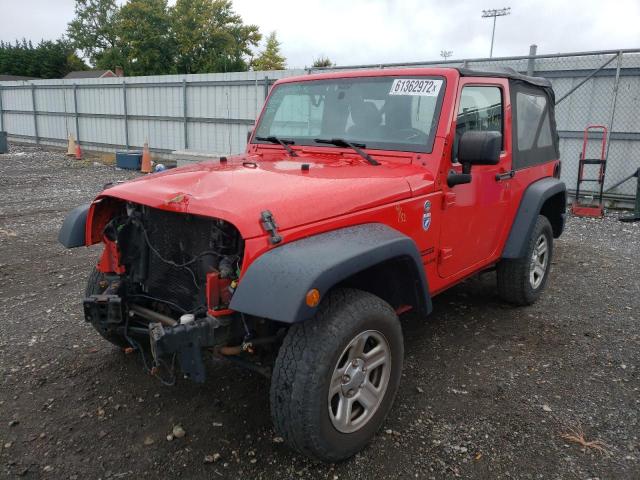 1C4AJWAG4FL744286 - 2015 JEEP WRANGLER S RED photo 2