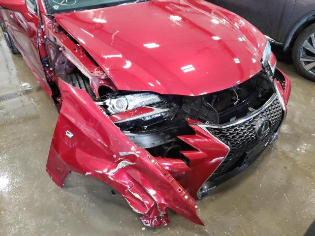 JTHBZ1BL3JA013542 - 2018 LEXUS GS 350 BAS RED photo 9