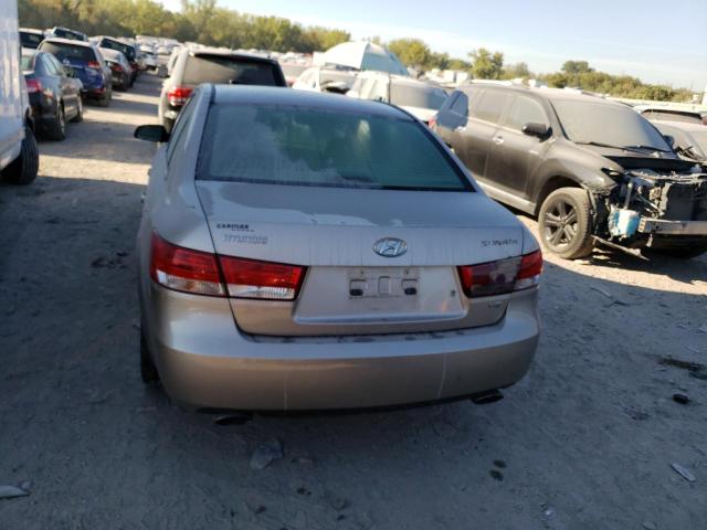 5NPEU46F76H058423 - 2006 HYUNDAI SONATA GLS BROWN photo 6