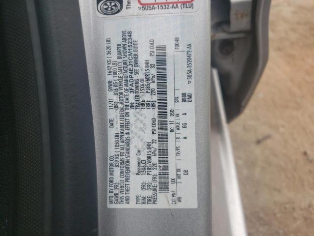 3FADP4EJ1CM152348 - 2012 FORD FIESTA SE SILVER photo 10