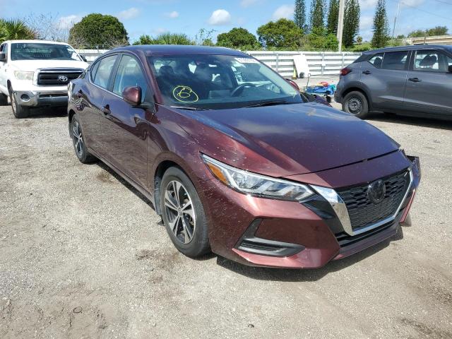 3N1AB8CV1NY231560 - 2022 NISSAN SENTRA SV BURGUNDY photo 1