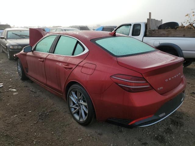 KMTG34TA8NU088847 - 2022 GENESIS G70 BASE RED photo 3