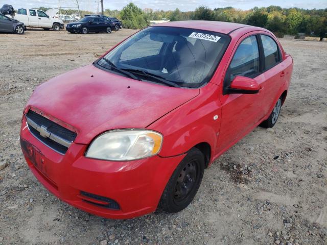 KL1TD56618B226775 - 2008 CHEVROLET AVEO BASE RED photo 2
