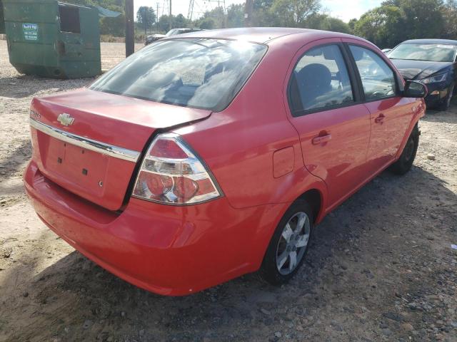 KL1TD56618B226775 - 2008 CHEVROLET AVEO BASE RED photo 4