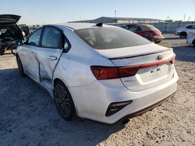 3KPF44AC5ME418615 - 2021 KIA FORTE GT WHITE photo 3