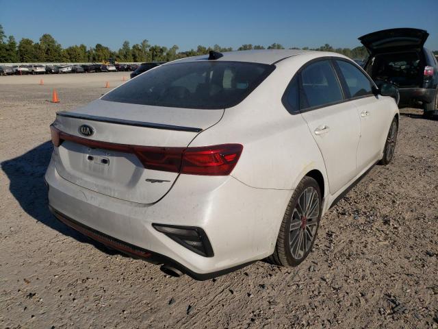 3KPF44AC5ME418615 - 2021 KIA FORTE GT WHITE photo 4