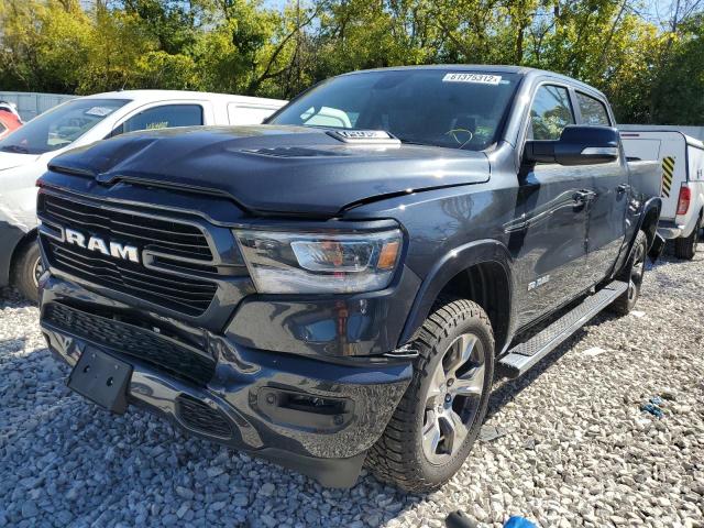 1C6SRFJT0KN716467 - 2019 RAM 1500 LARAM GRAY photo 2