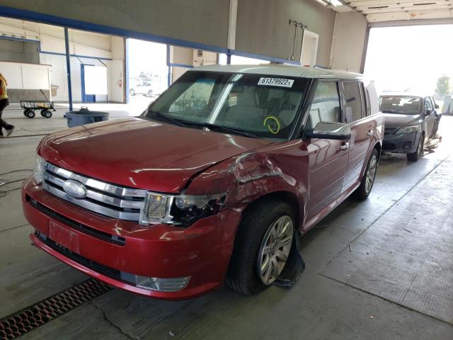 2FMEK63C59BA26643 - 2009 FORD FLEX BURGUNDY photo 2