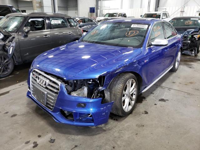 WAUKGAFL5GA003635 - 2016 AUDI S4 PRESTIG BLUE photo 2