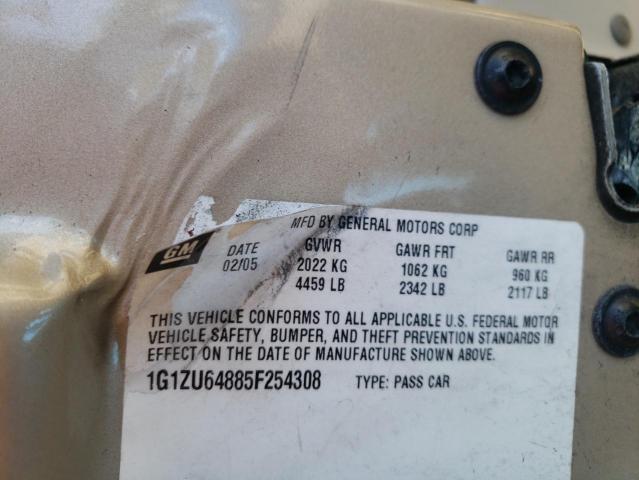 1G1ZU64885F254308 - 2005 CHEVROLET MALIBU MAX 棕色 照片 10