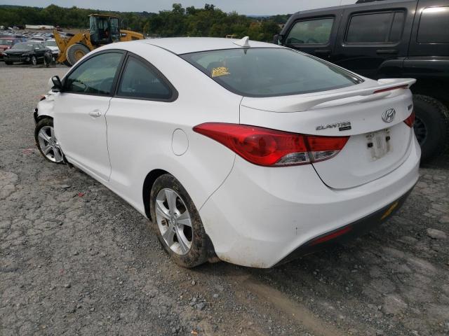 KMHDH6AE9DU022497 - 2013 HYUNDAI ELANTRA CO WHITE photo 3