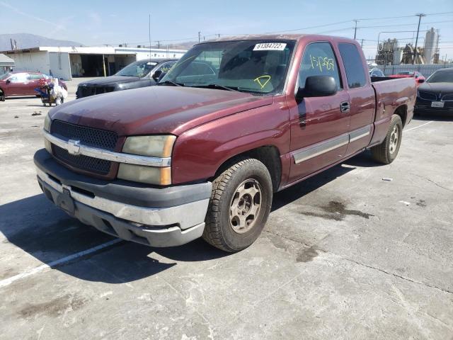 2GCEC19V731147457 - 2003 CHEVROLET SILVERADO BURGUNDY photo 2