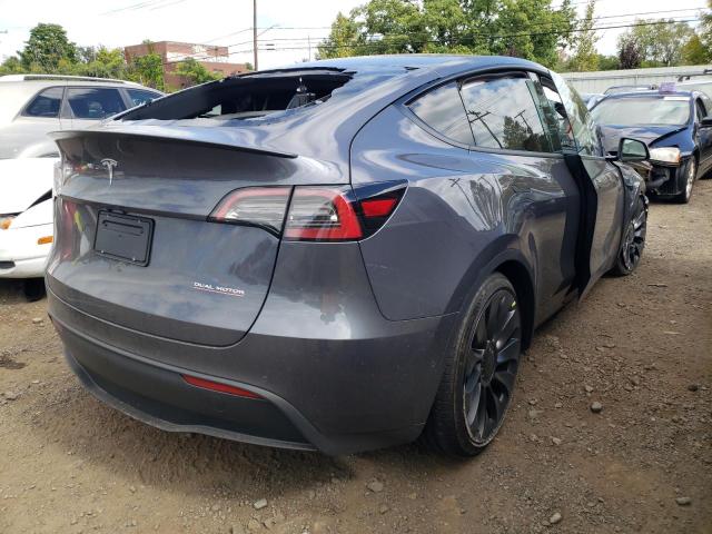 7SAYGDEFXNF535139 - 2022 TESLA MODEL Y رمادي صورة 4