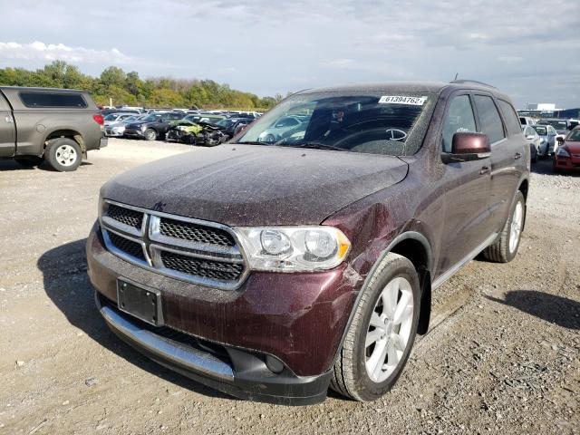 1C4RDJDG9CC153715 - 2012 DODGE DURANGO CR MAROON photo 2