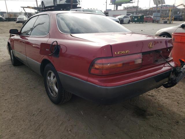 JT8VK13T3N0026528 - 1992 LEXUS ES 300 RED photo 3