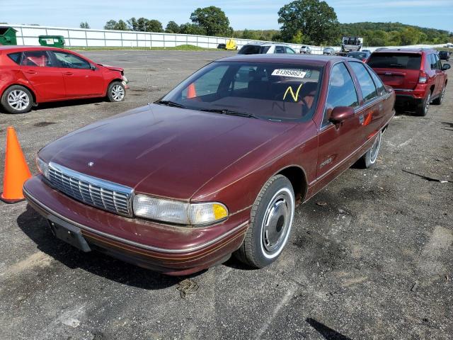 1G1BL53E9NW146656 - 1992 CHEVROLET CAPRICE BURGUNDY photo 2