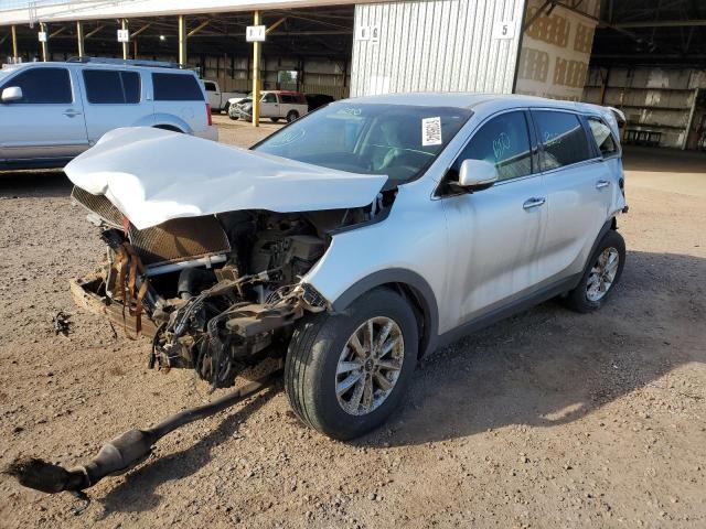 5XYPG4A30KG577411 - 2019 KIA SORENTO L SILVER photo 2