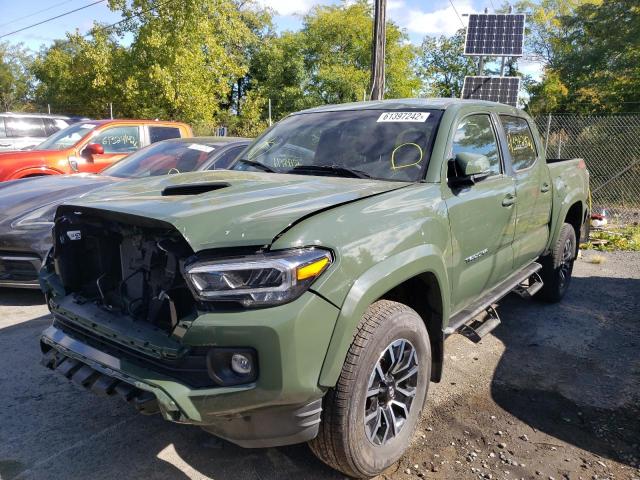 3TMCZ5AN9NM468064 - 2022 TOYOTA TACOMA DOU 绿色 照片 2