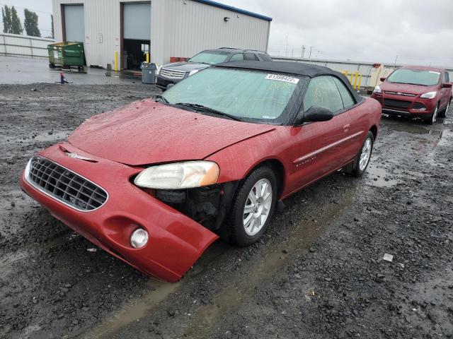 1C3EL55U81N731211 - 2001 CHRYSLER SEBRING LX RED photo 2