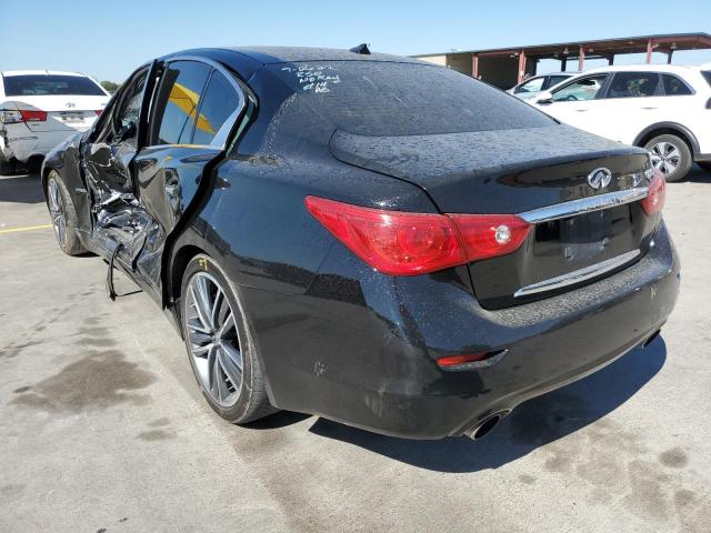 JN1AV7AP2EM691710 - 2014 INFINITI Q50 HYBRID BLACK photo 3