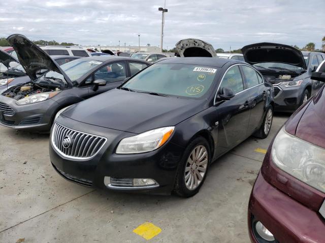 W04GN5EC0B1126270 - 2011 BUICK REGAL CXL BLACK photo 2